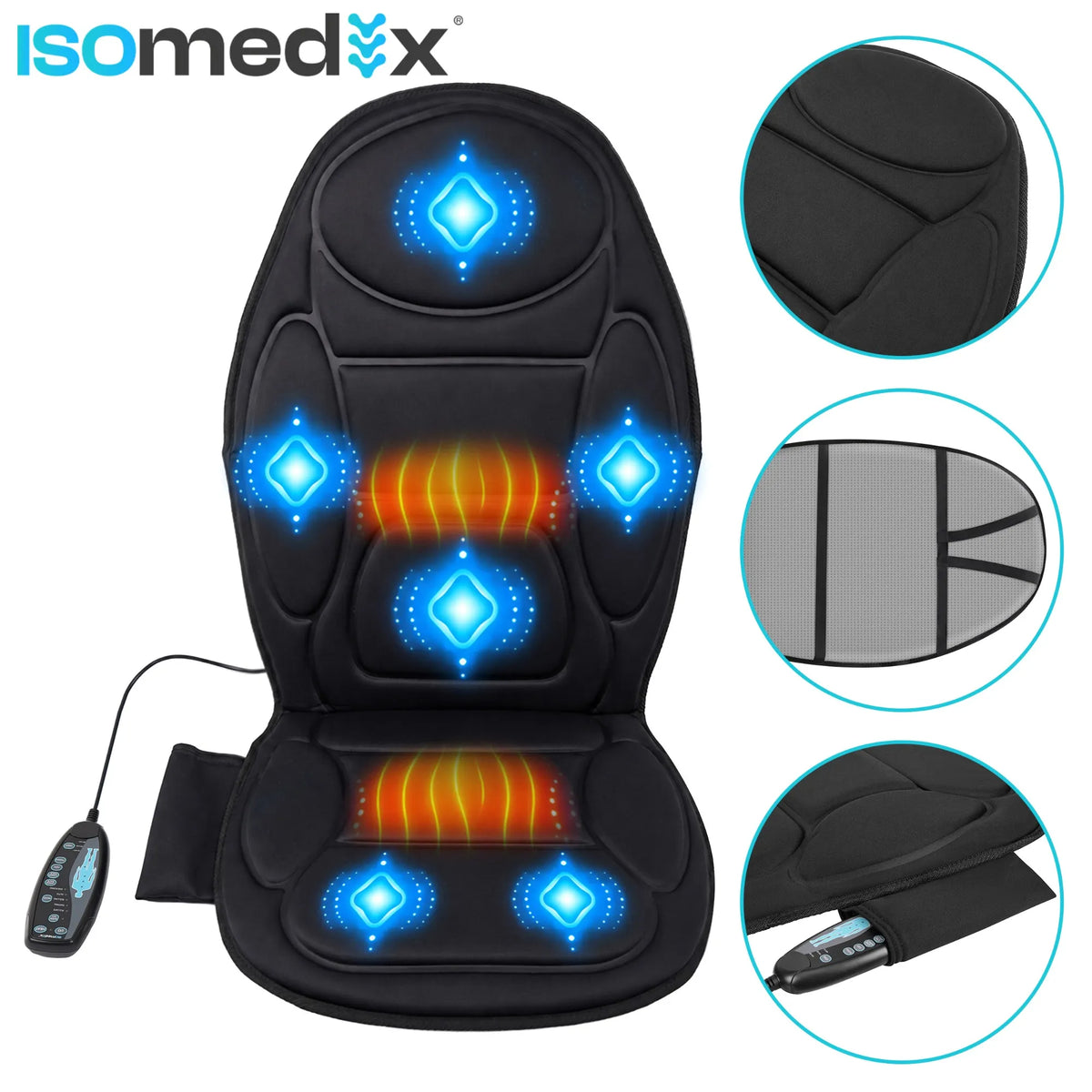 Vibrating Massage Mat with Heat for Chairs