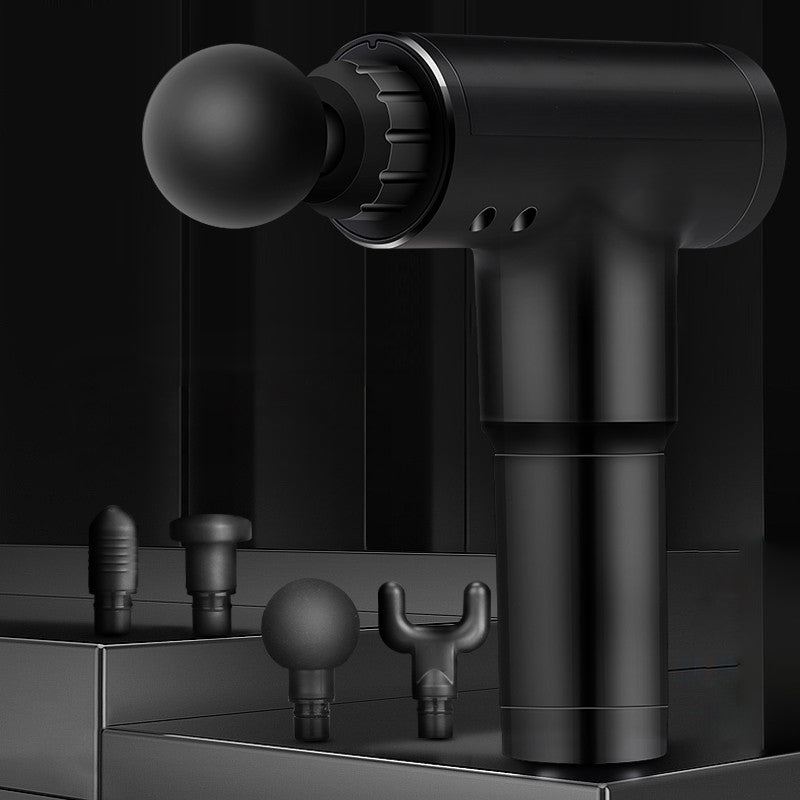 Massagepistol med 4 Udskiftelige Hoveder - Til Dybdegående Muskelafslapning