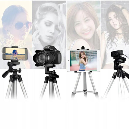 4-i-1 Kamerastativ med Bluetooth Fjernbetjening og Telefonholder
