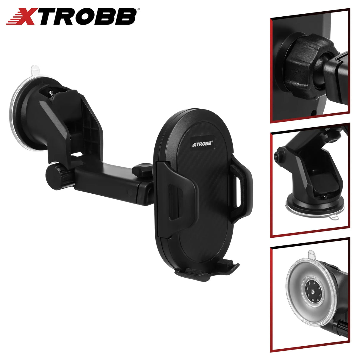 Telescopic Car Phone Mount with Suction Cup