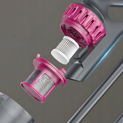 Trådløs støvsuger 100W, 2-i-1 med HEPA-filter og 4 Mundstykker