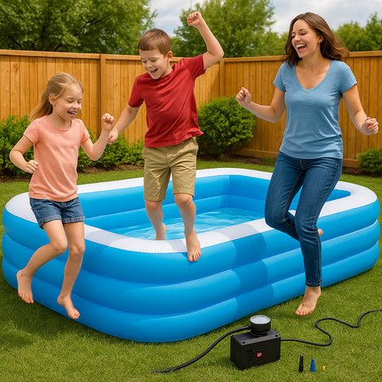 Kompressor til bildæk, cykeldæk, bolde, madrasser