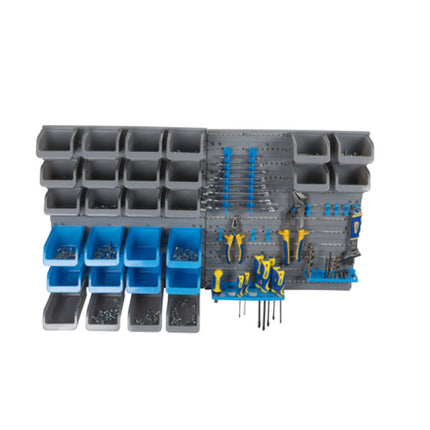 Kinzo Väggmonterad Förvaringsset – 43 Delar för Organiserad Verkstad