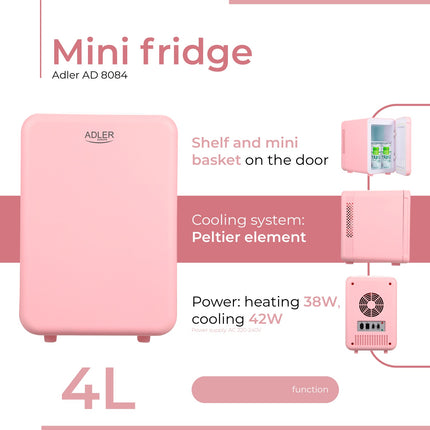 Mini Køleskab 4L – Med Køle- og Varmefunktion til Hjemmet og Bilen