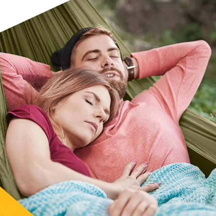 Lättviktshängmatta med myggnät – perfekt för camping och utomhus