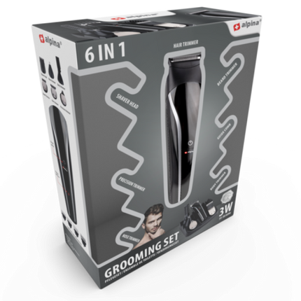 Alpina 6-i-1 hårtrimmer – komplett personlig hygienset