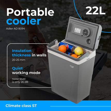 22 liters kylbox för bil och hem – Tyst och effektiv