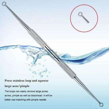 Professionellt ansiktsset med 5 extraktionsverktyg i rostfritt stål – För pormaskar, finnar och akne