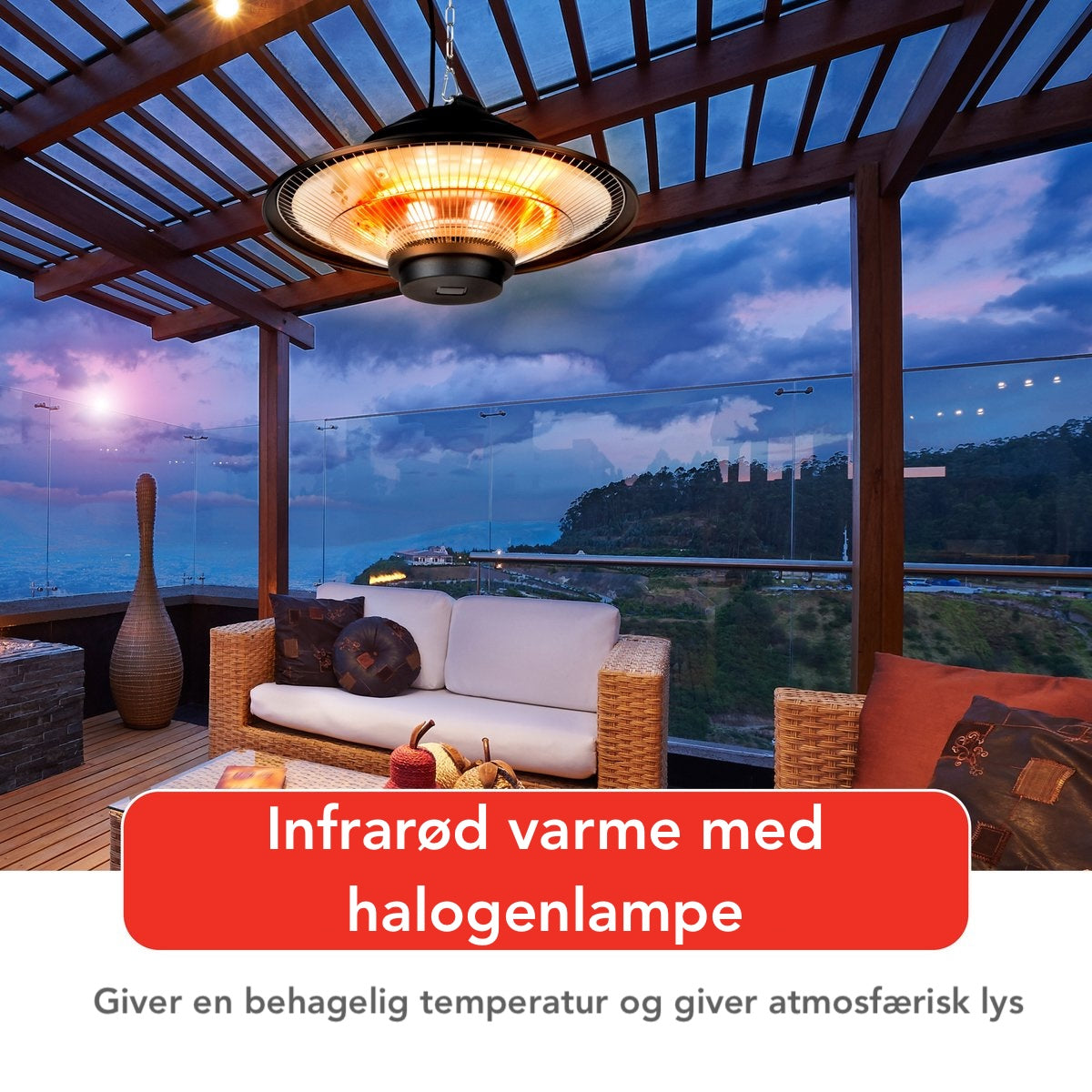 Elektrisk terrassvärmare - EXTRA MINSKAD