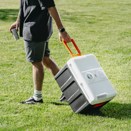 40L Transportabel Køleboks & Varmekasse med Hjul og Dobbelt Strømforsyning