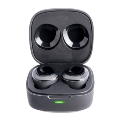 Grundliga Bluetooth-hörlurar med laddningsfodral - Inbyggd mikrofon