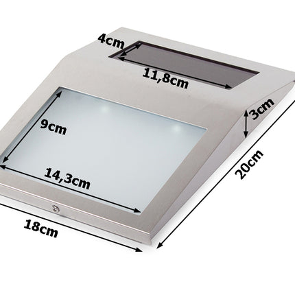 Husnummer med solcelle belysning