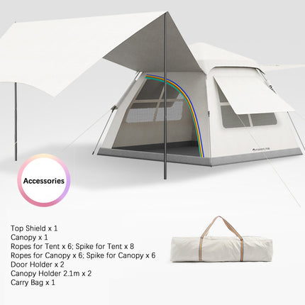 Tält med tak och dörrnät – För 3-4 personer