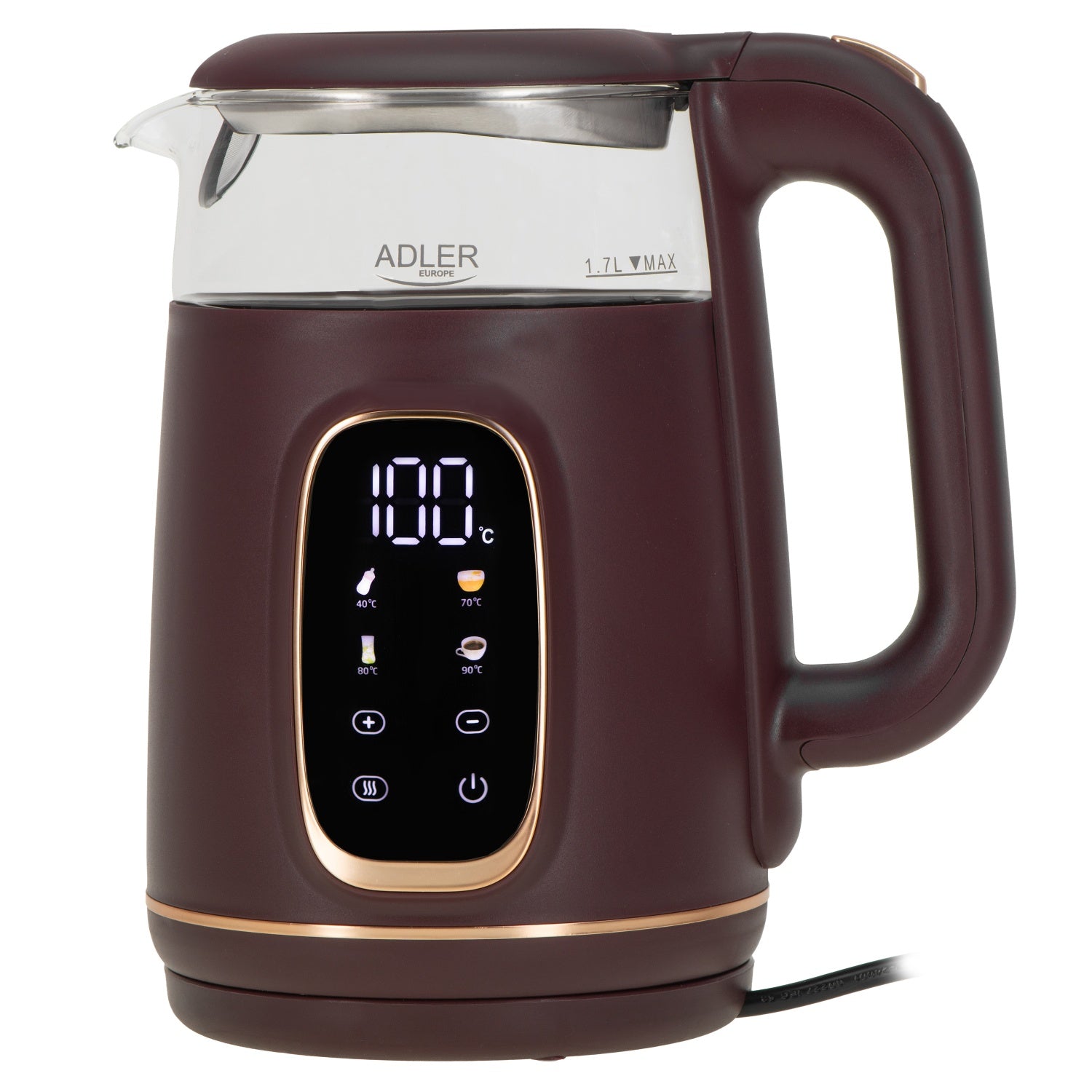 Vattenkokare 1,7L med Temperaturkontroll och LED-display