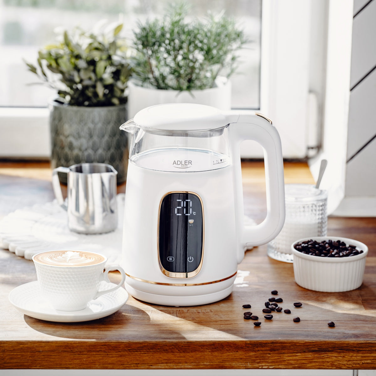 Elkedel 1,7L med Temperaturstyring og LED Display (Kopi)