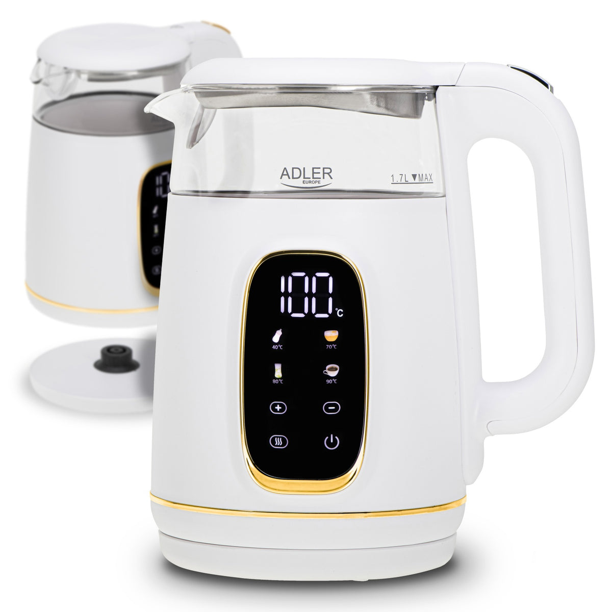 Elkedel 1,7L med Temperaturstyring og LED Display (Kopi)