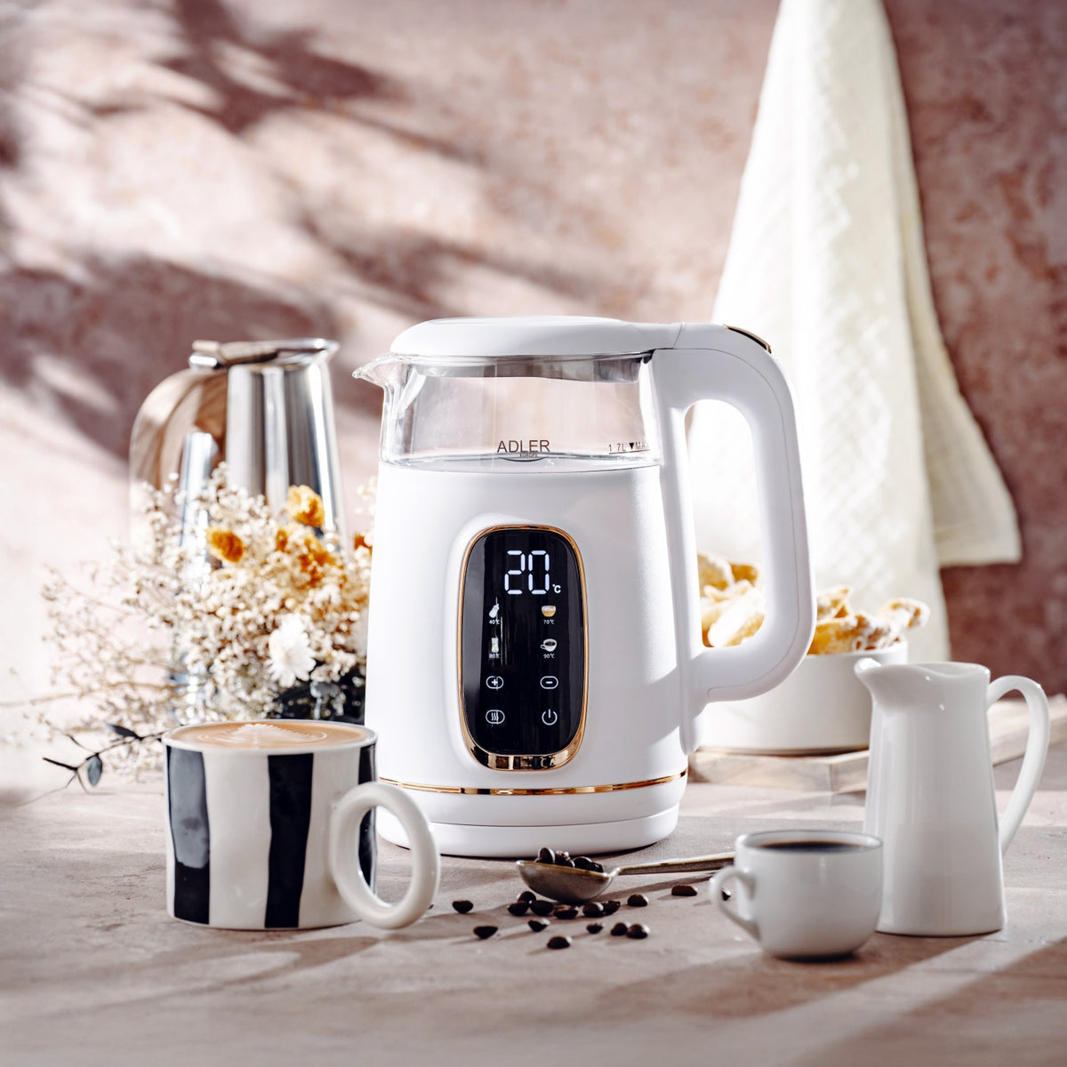Elkedel 1,7L med Temperaturstyring og LED Display (Kopi)