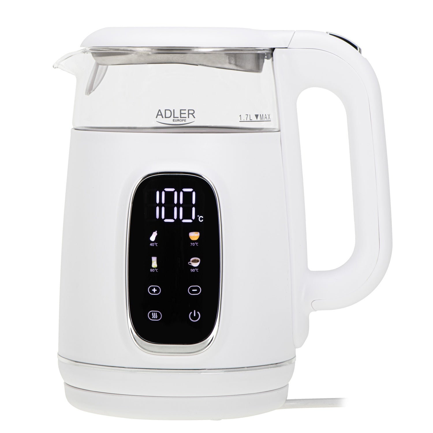 Elkedel 1,7L med Temperaturstyring og LED Display