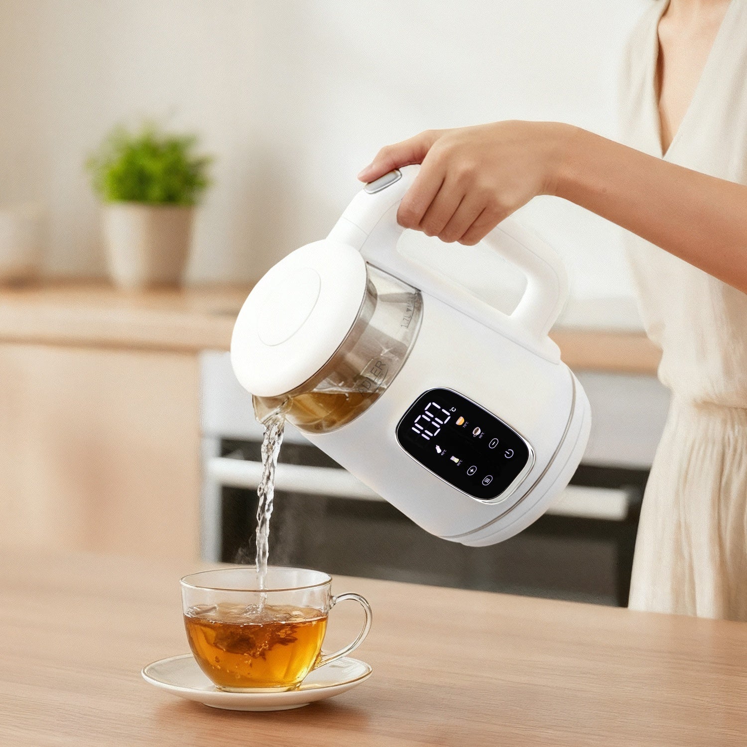 Vattenkokare 1,7L med Temperaturkontroll och LED-display