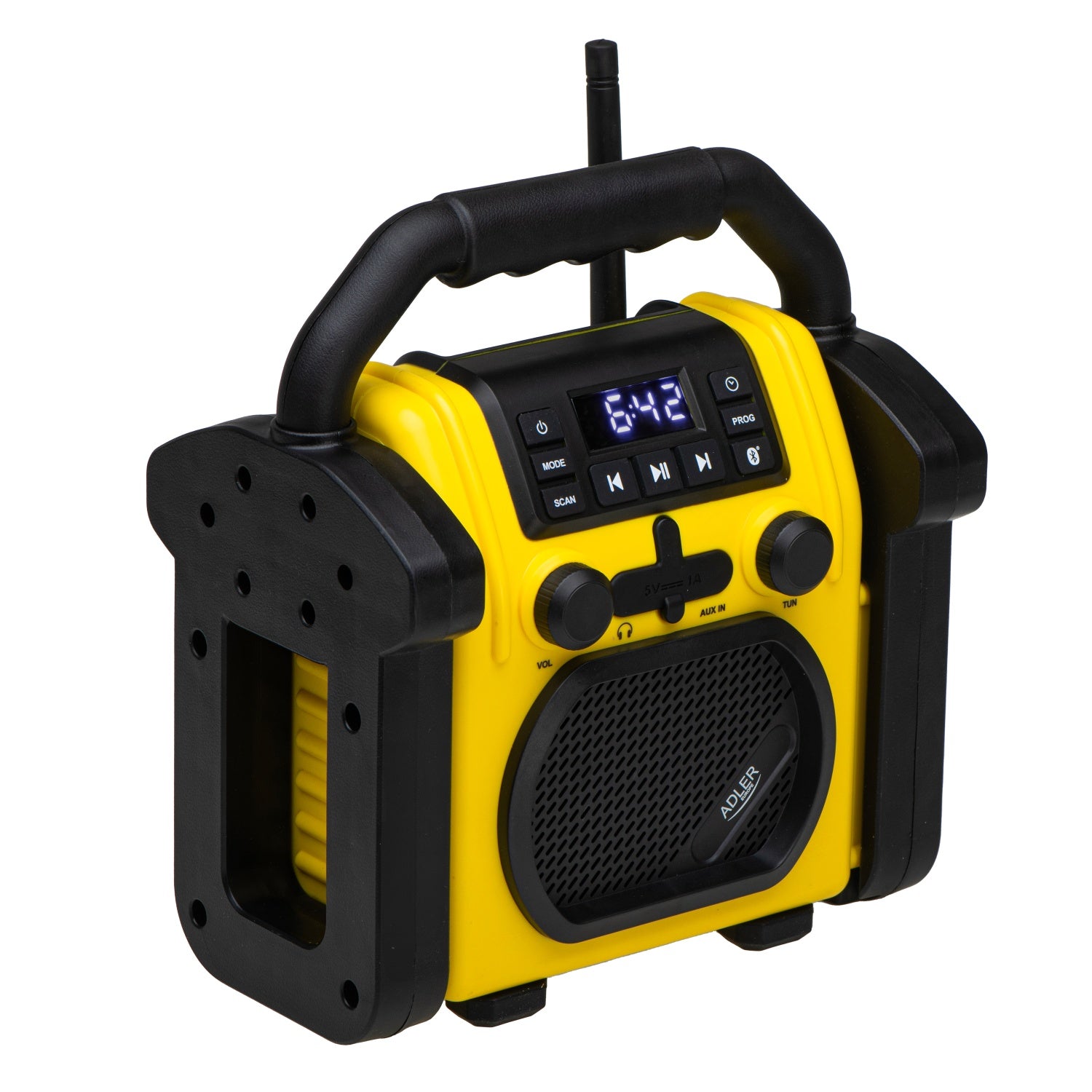 Robust konstruktionsradio med Bluetooth och laddningsfunktion