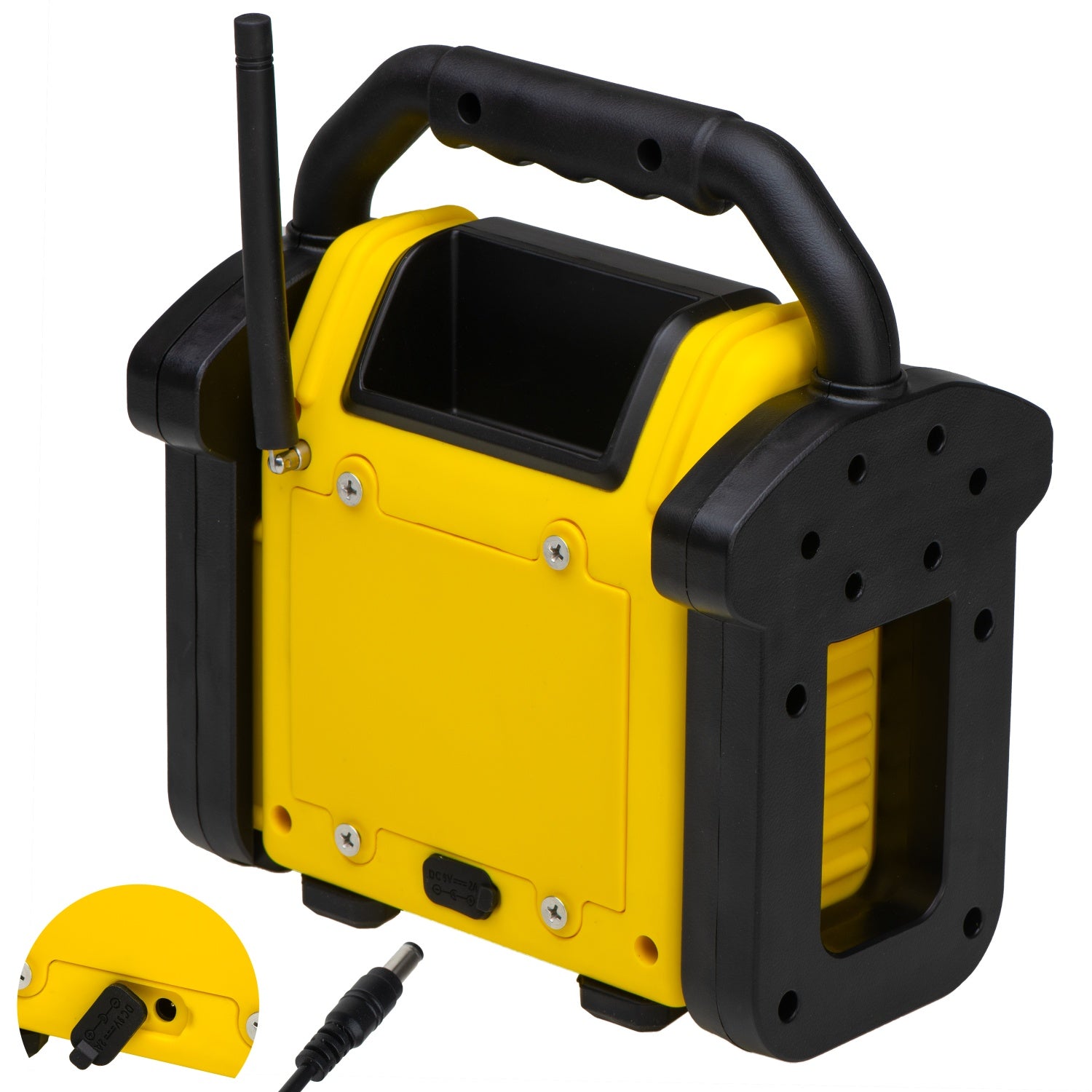 Robust konstruktionsradio med Bluetooth och laddningsfunktion