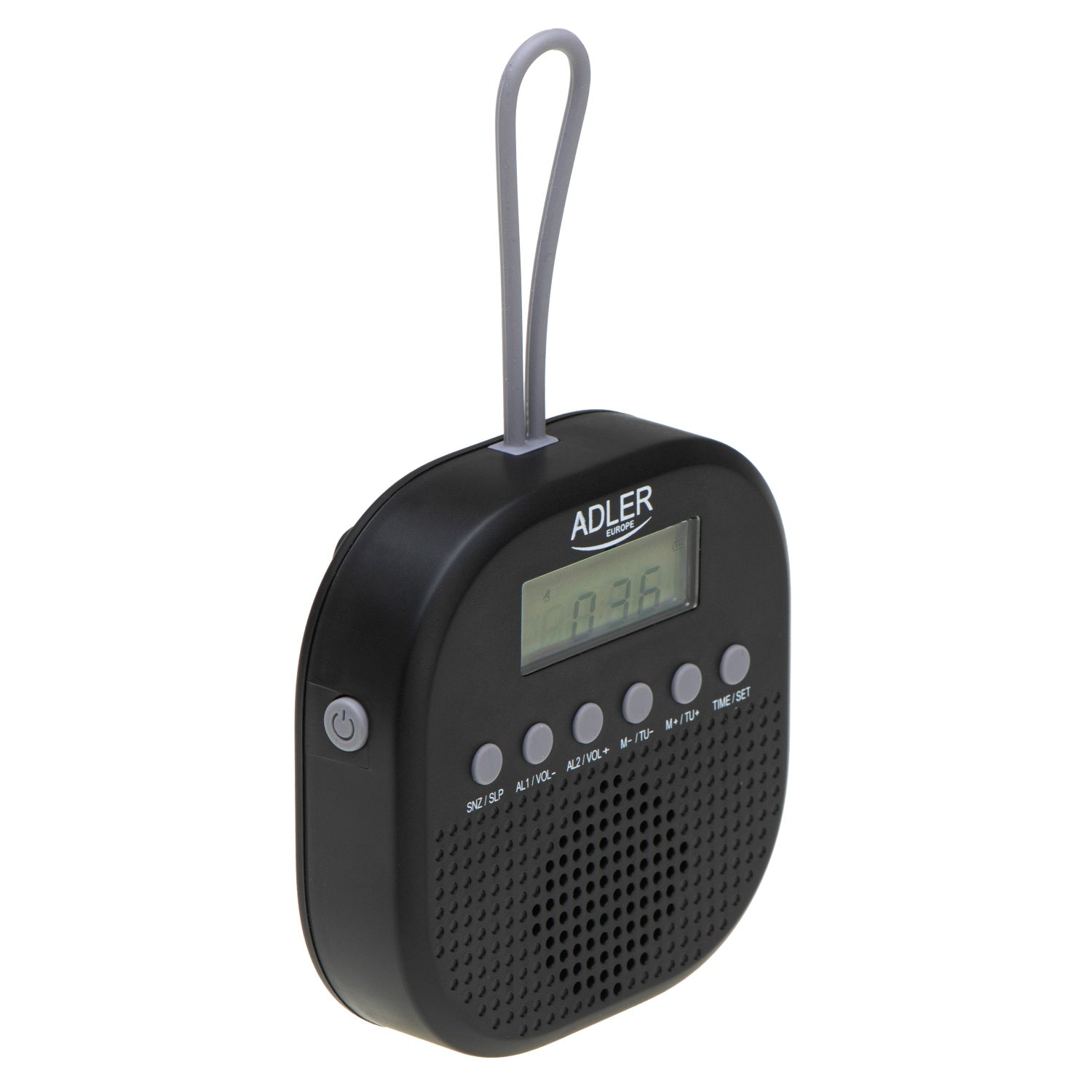 Vattentät universalradio med FM- och larmfunktion