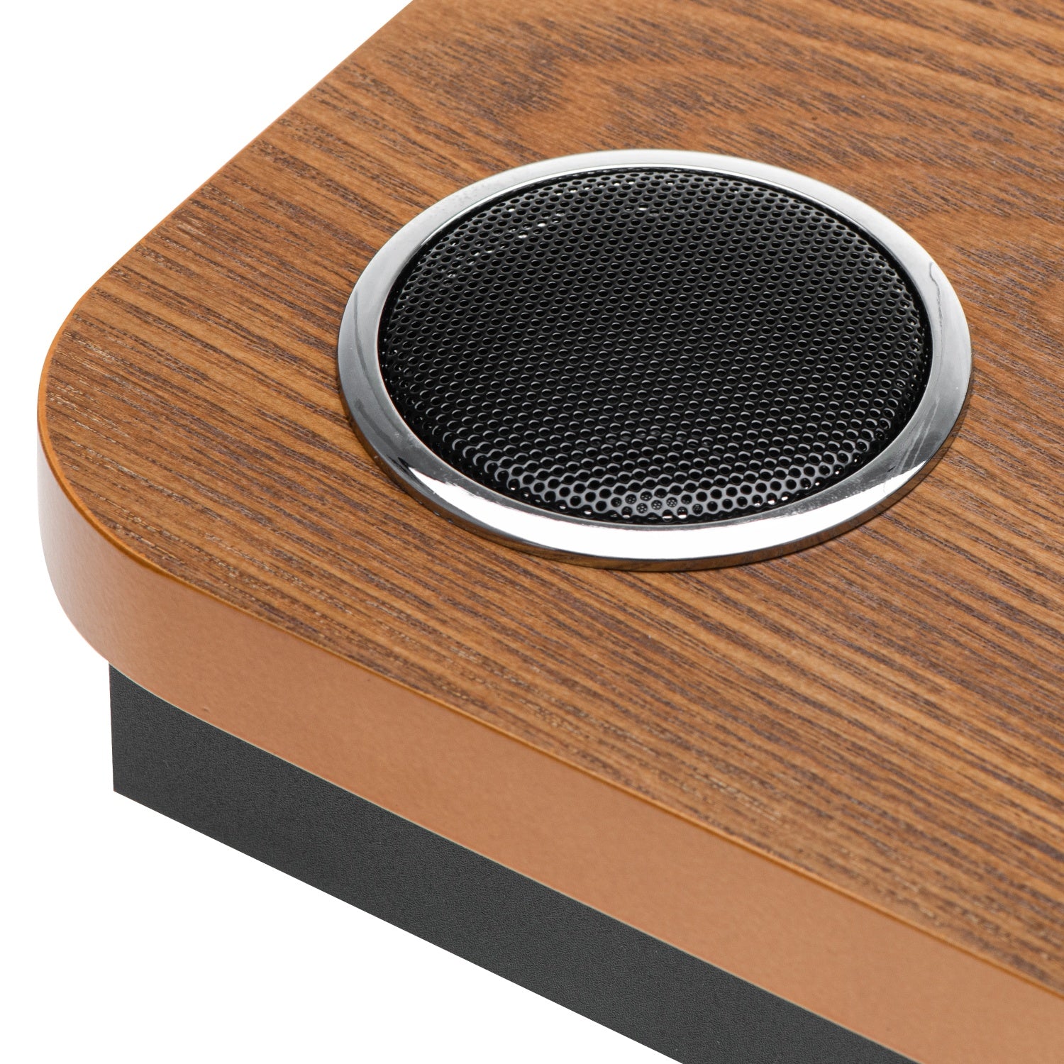 Skivspelare Vit/träfärg med Bluetooth & USB-inspelning