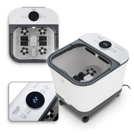 Fodspa med massage, varme og saltbeholder