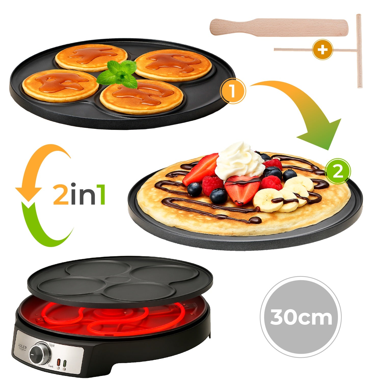 Pannkaks-/Tortillamaskin - Crepe Maker