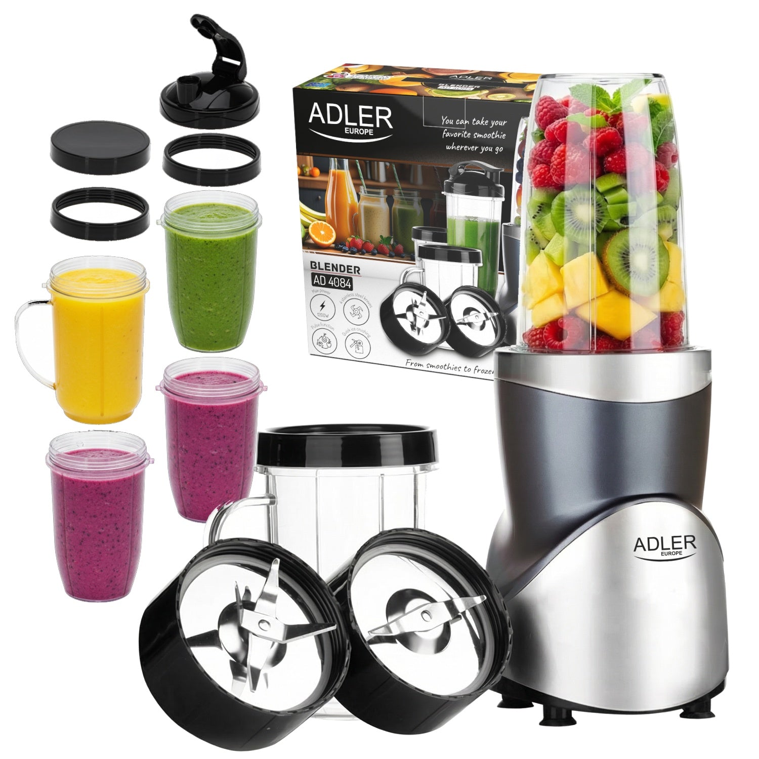 Blender/Smoothie med flasker