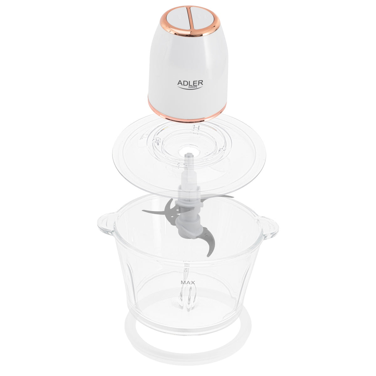 XXL Minihakker 2L – 800W med 4 Knive & 2 Hastigheder