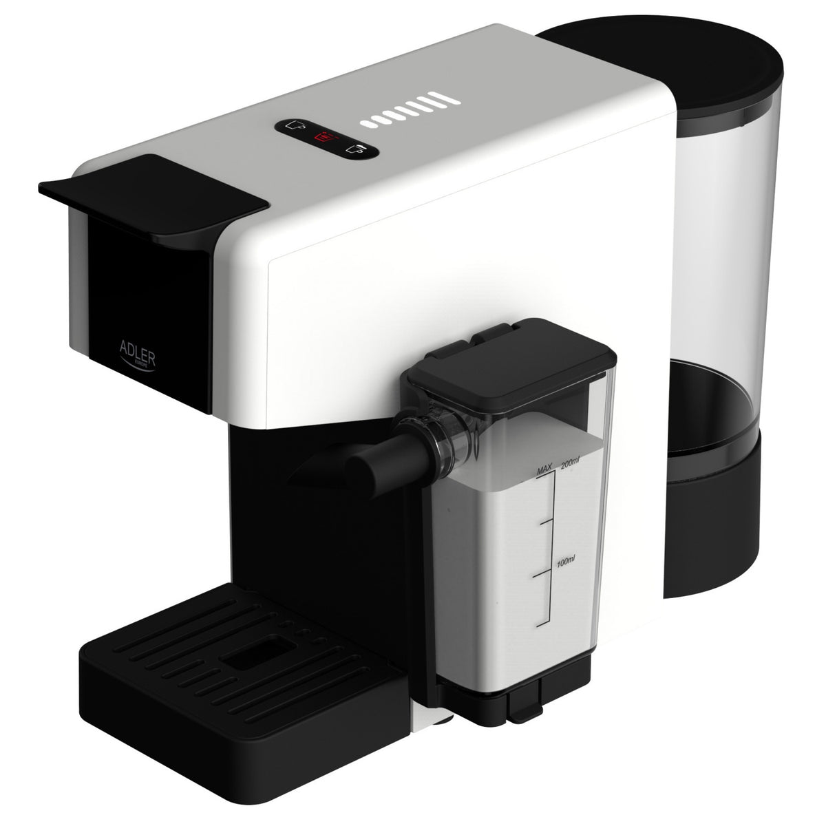 Multikapsel Kaffemaskine med Mælkeskummer – 20 Bar & 1400W