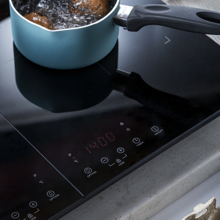 Induktionskogeplade, dobbelt – med Touch Display og Timer