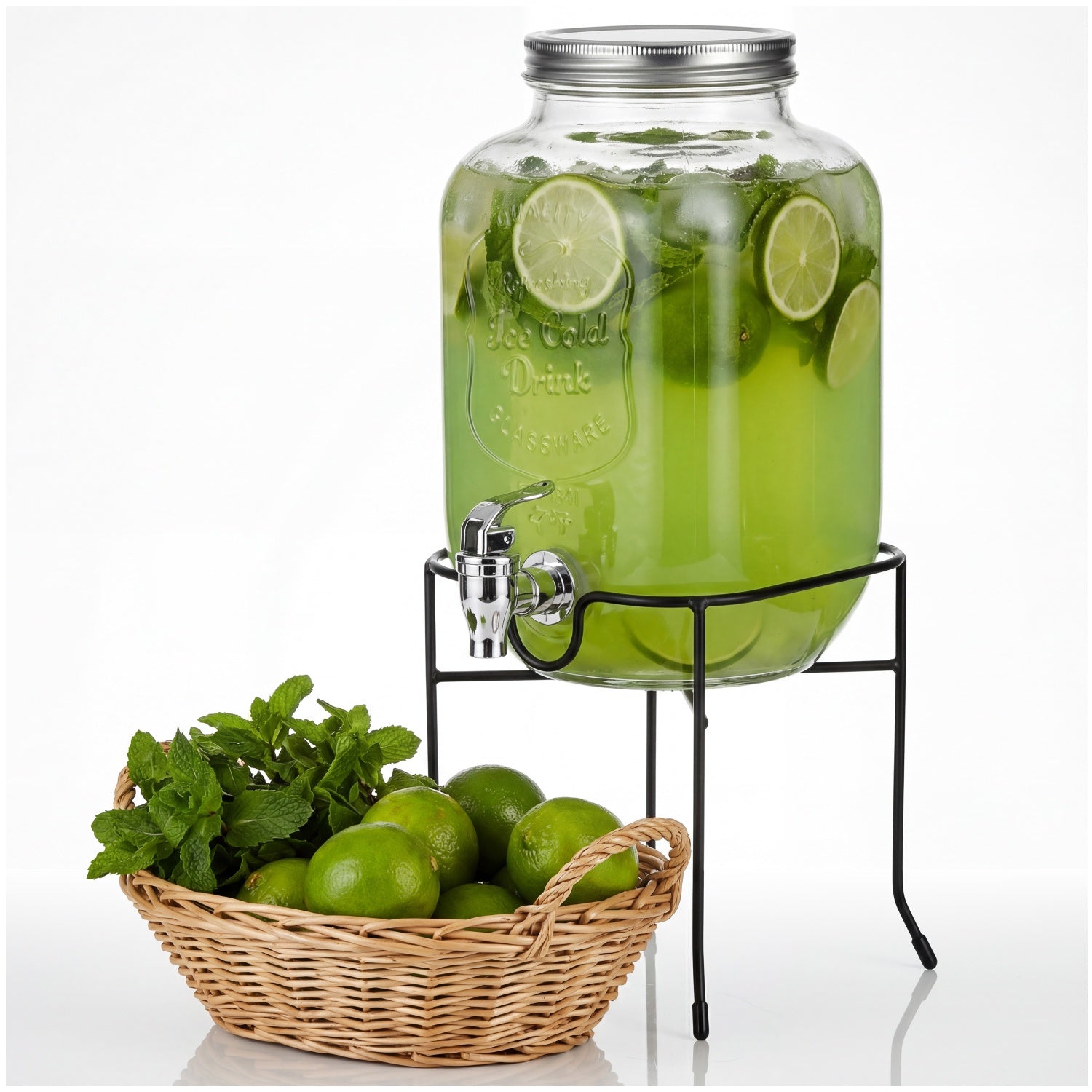 Drikkedispenser 4L inkl. metalstativ