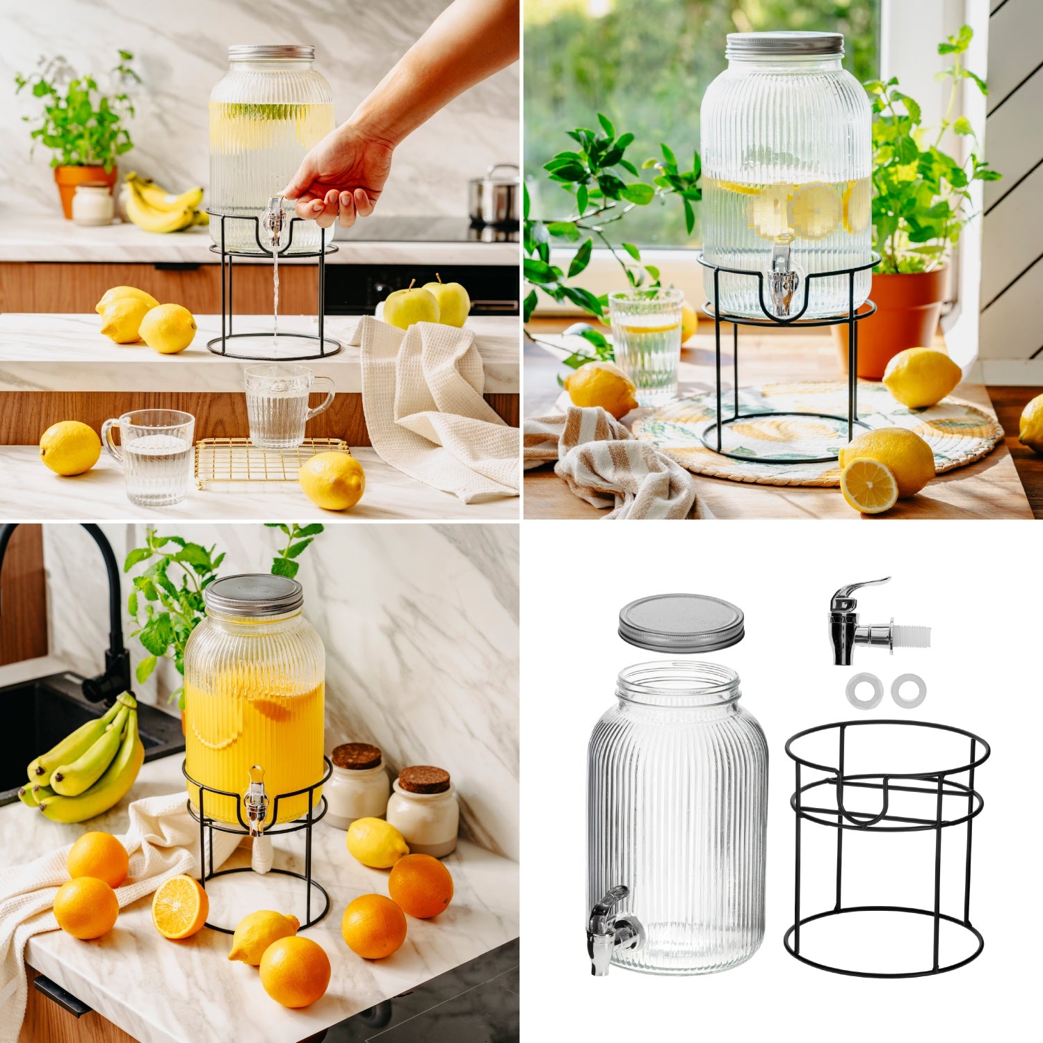 Drikkedispenser 4L inkl. metalstativ