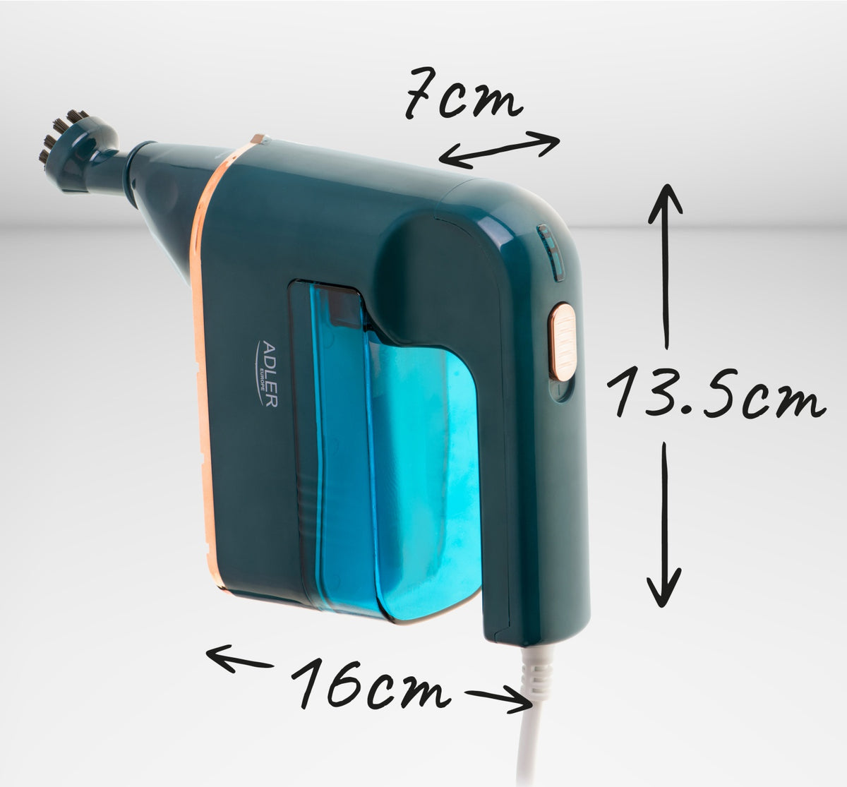 Håndholdt Damprenser 1200W – 5 Mundstykker til Køkken, Bad & Vinduer