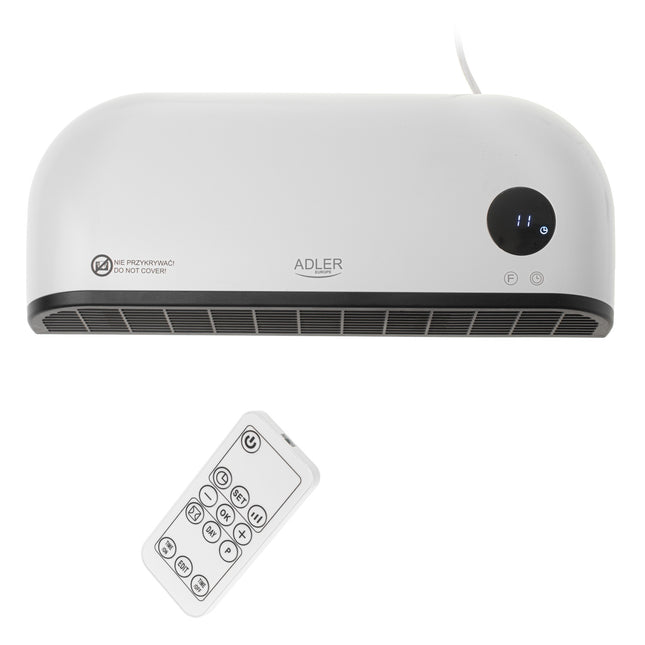 Varmeblæser 2000W LED med fjernbetjening og programmering