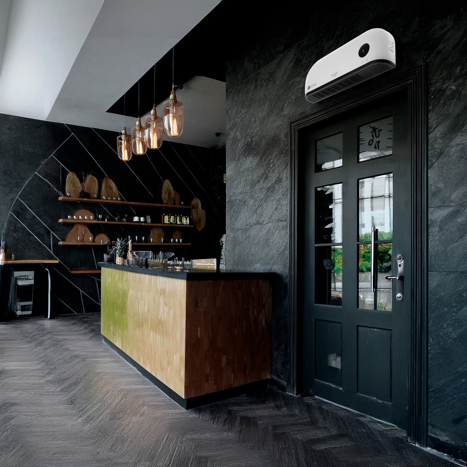 Varmeblæser 2000W LED med fjernbetjening og programmering