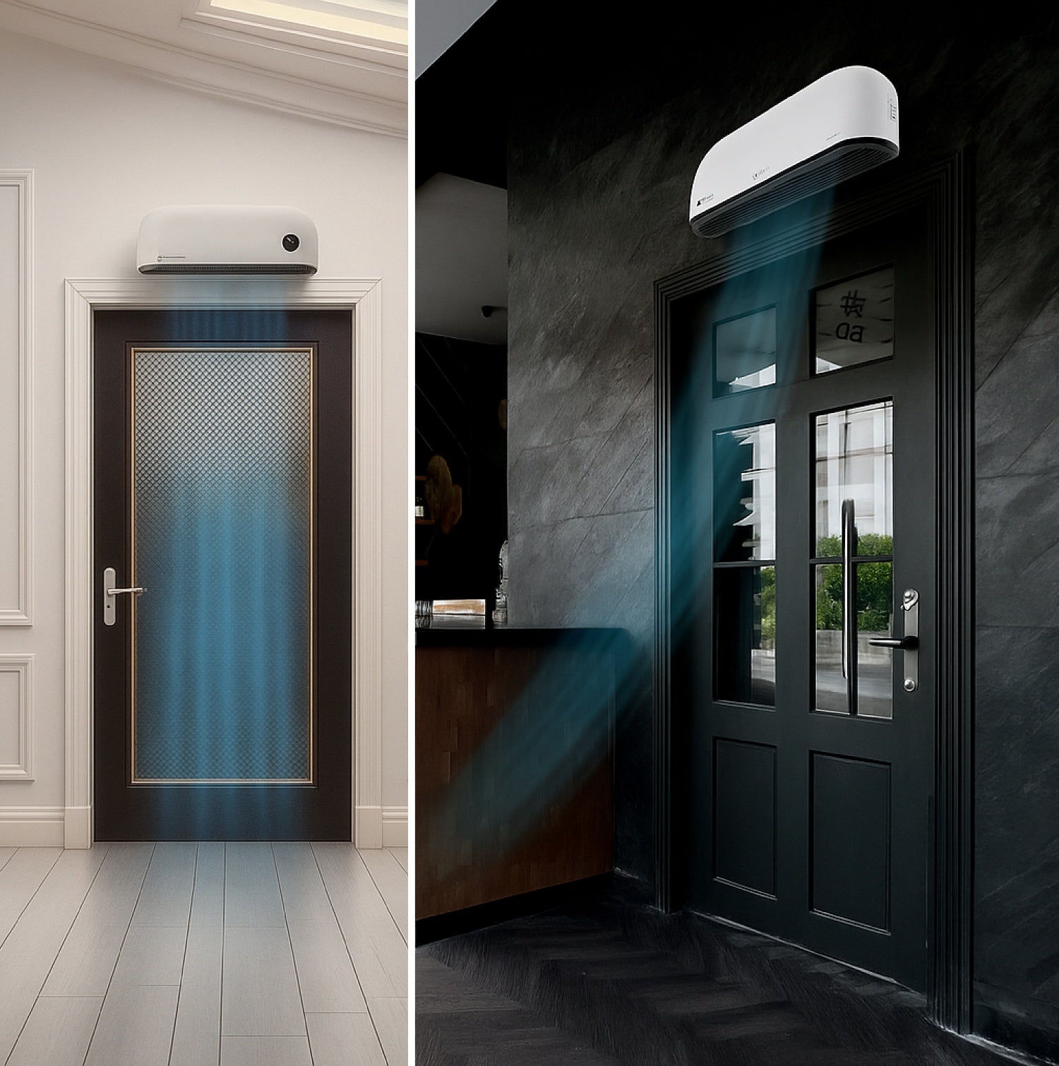 Varmeblæser 2000W LED med fjernbetjening og programmering