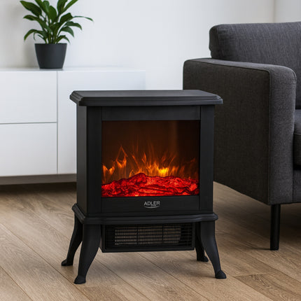 Elektrisk spis med 3D-flameffekt – kompakt och snygg värmare