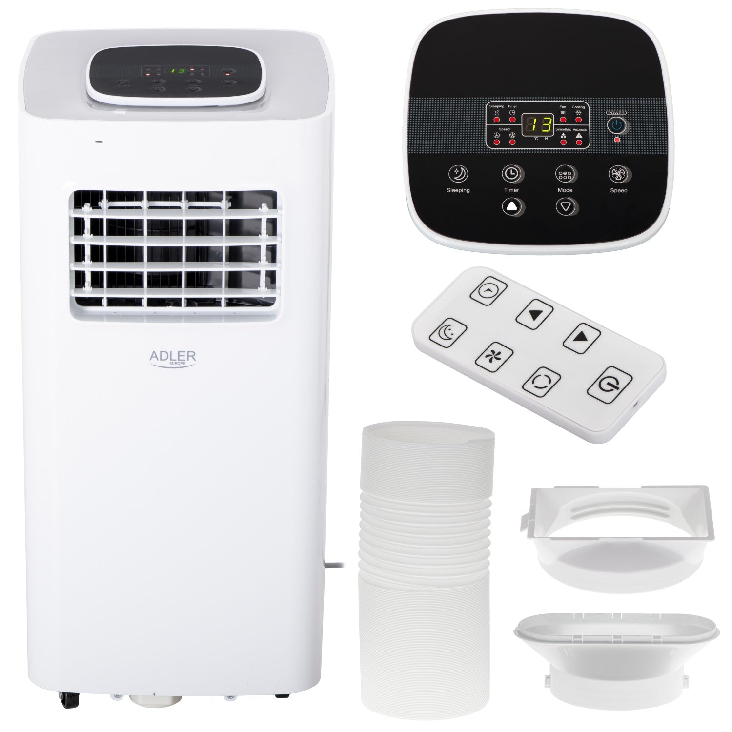 Aircondition 5000 BTU på hjul – Køling, Ventilator og Affugter i Én
