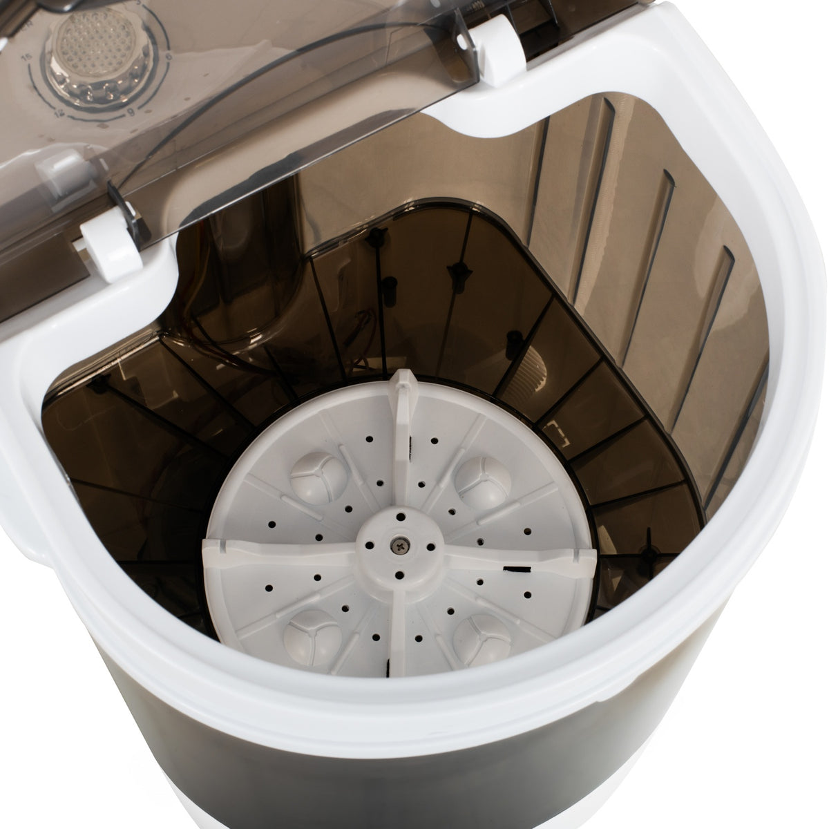 Mini Vaskemaskine med Centrifuge – 4 kg Kapacitet & 15 Min. Timer