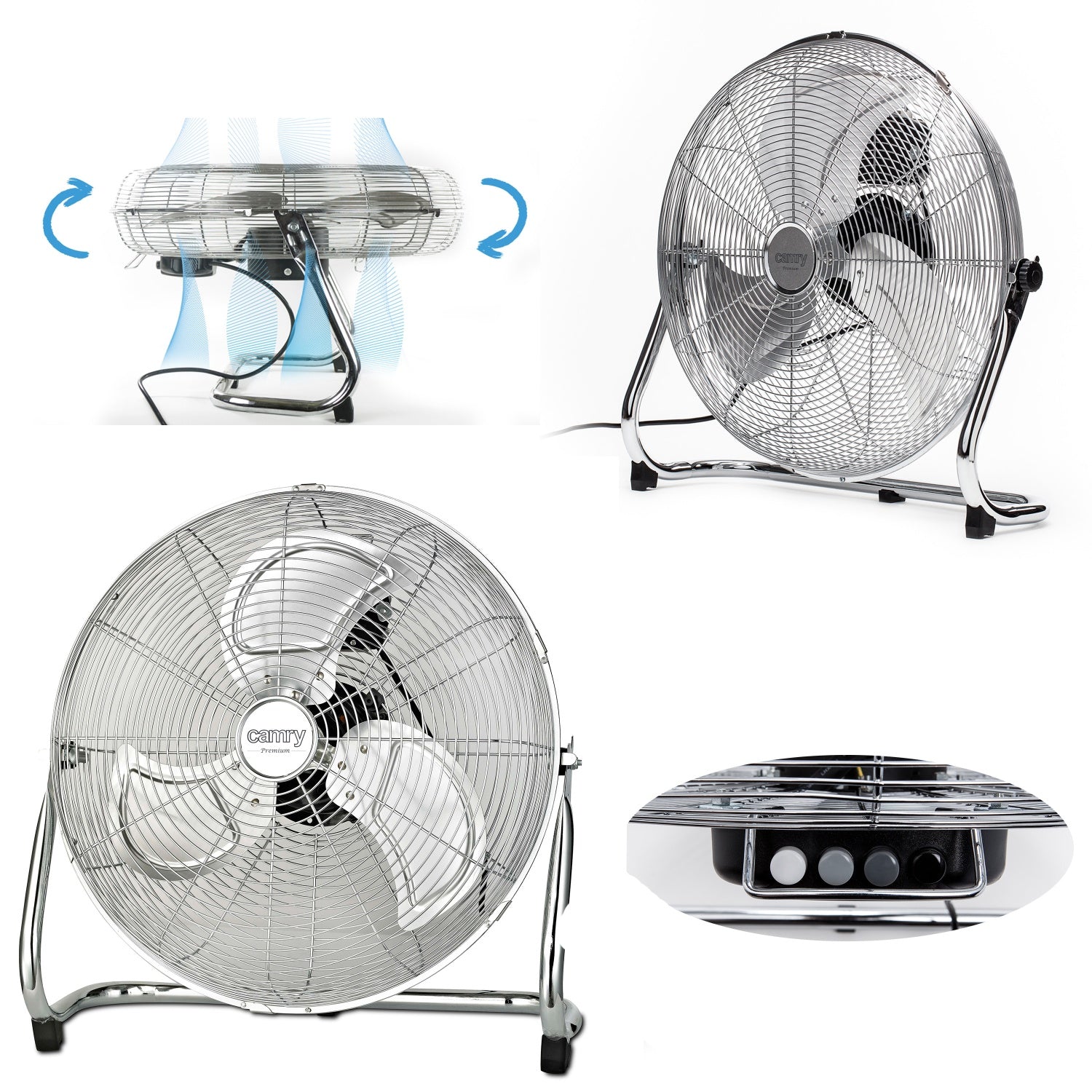 Gulvventilator 45 cm - 3 hastigheder