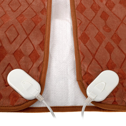 Varmetæppe 160 x 150 cm dobbelt, med Timer – Superblødt fleece & 8 varmeindstillinger (2 x 60W)