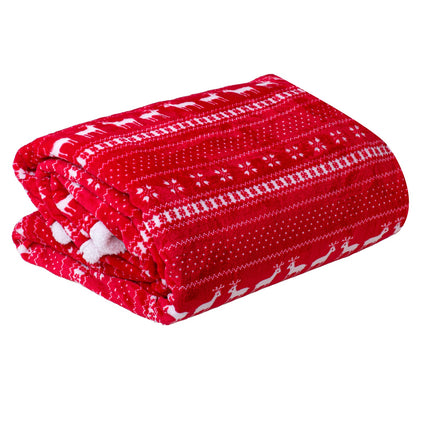 Varmetæppe med julemotiv – 160x180 cm, dobbelt - varmeindstillinger & timer (120W)