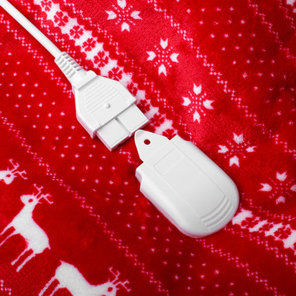 Varmetæppe med julemotiv – 160x180 cm, dobbelt - varmeindstillinger & timer (120W)