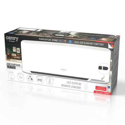 Varmeblæser 2000W med fjernbetjening og LED Display