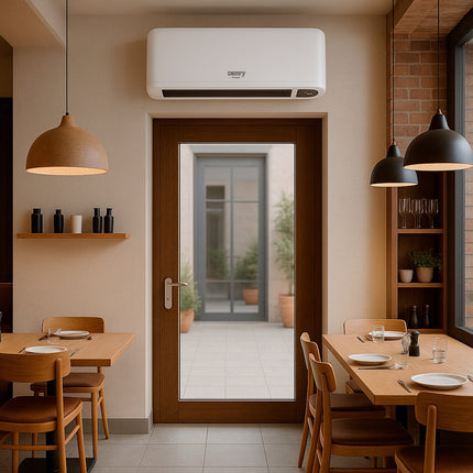 Varmeblæser 2000W med fjernbetjening og LED Display