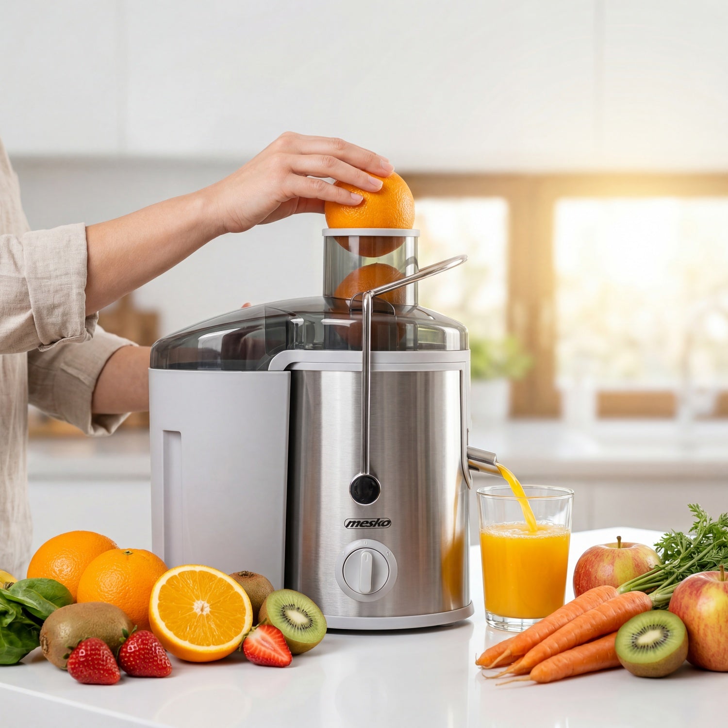Juicepresser 600W – Frisk Juice på Få Sekunder
