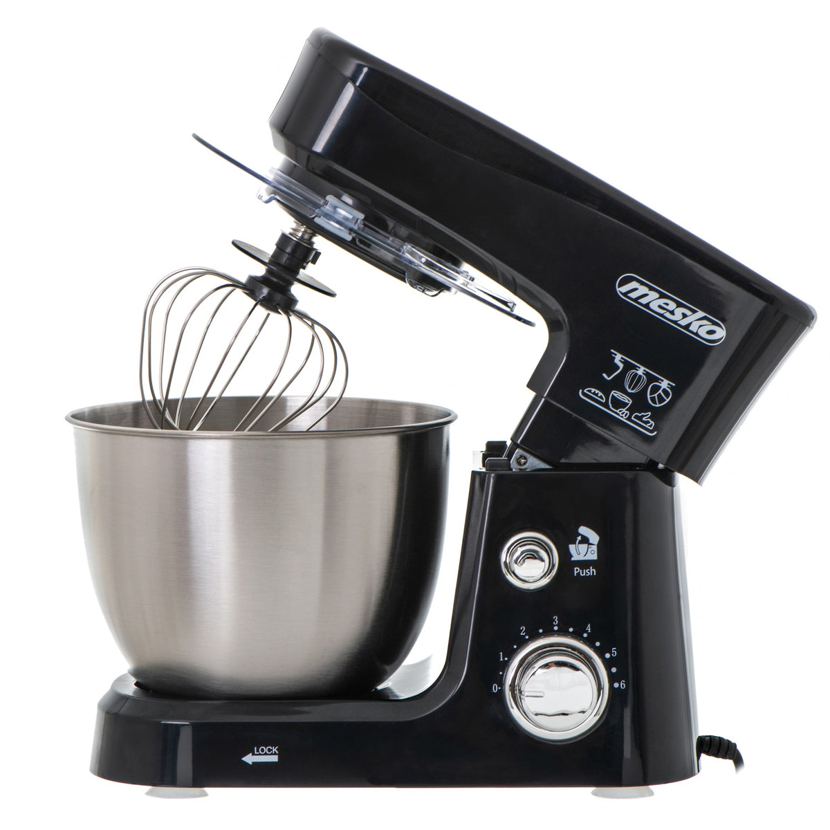Køkkenmaskine 1200W – 3,5L Skål, 6 Hastigheder & 3 Tilbehørsdele
